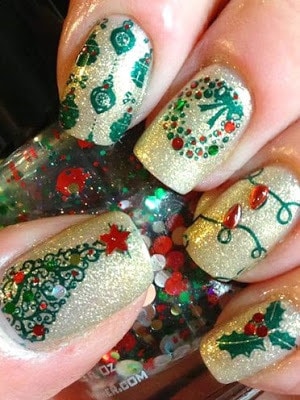 classy-and-stylish-christmas-nail-art-designs-for-girls-19