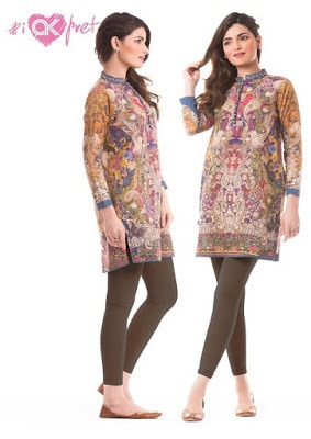 Alkaram simple cotton kurti designs