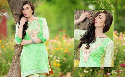 pakistani lawn suits with chiffon dupatta by Jubilee Textiles