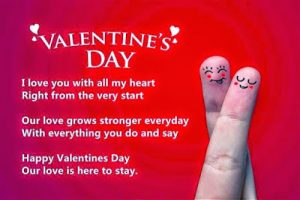 Happy Romantic Valentine’s Day Loving You Message for Girlfriend