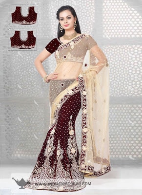 Desirable Net & Velvet Lehenga Saree with Lace Work
