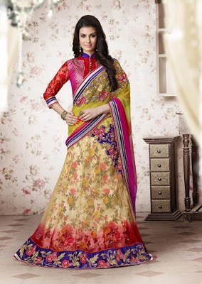 cream-designer-lehenga-style-saree-for-wedding-wear
