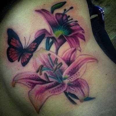 Pretty-Lily-Flower-Tattoo-Designs
