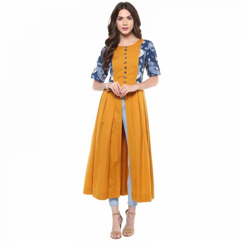 slit kurti neck design