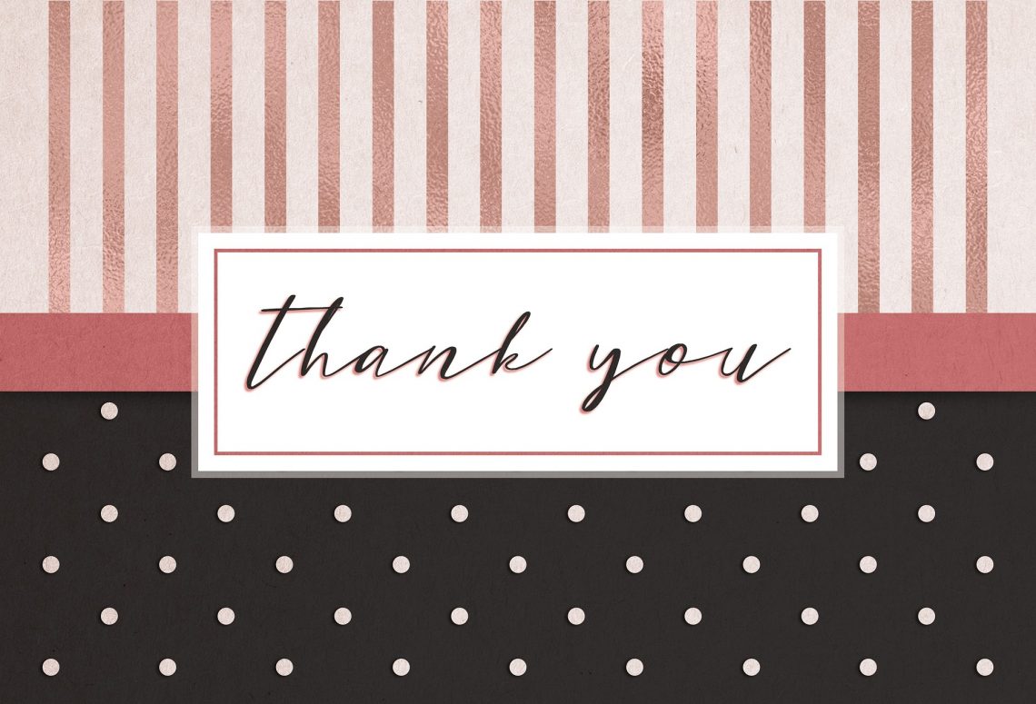 Wedding thank you card