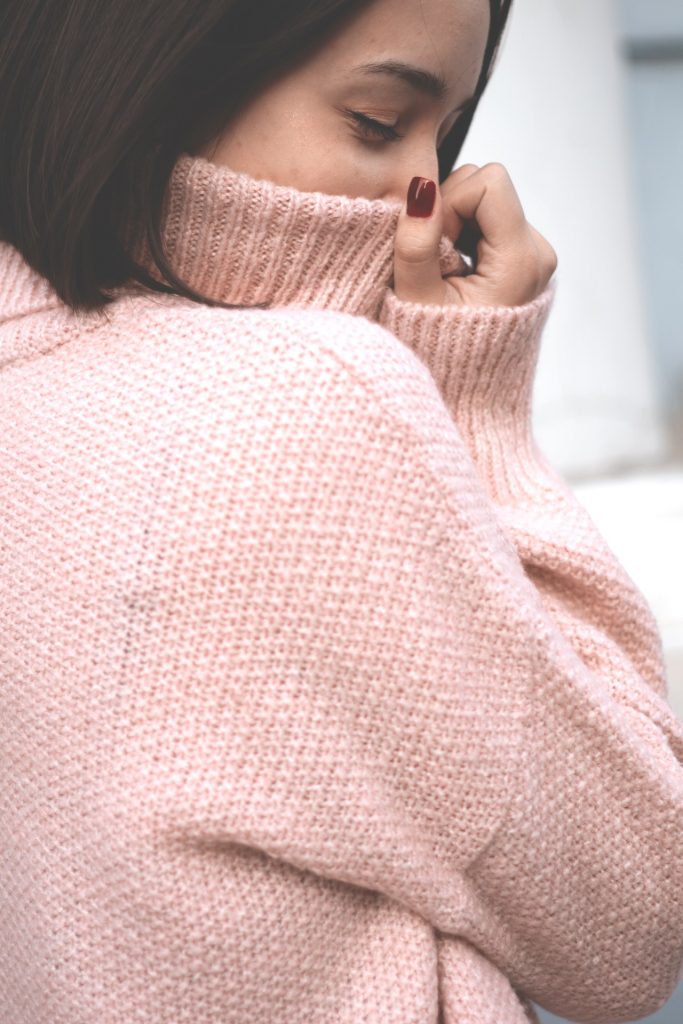 Pink roll neck style